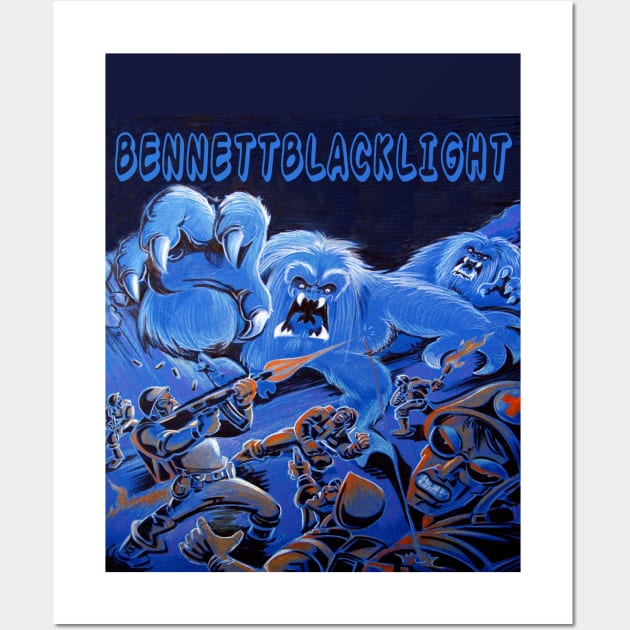 BennettBlackLight Blue Yeti Wall Art by BennettBlackLight